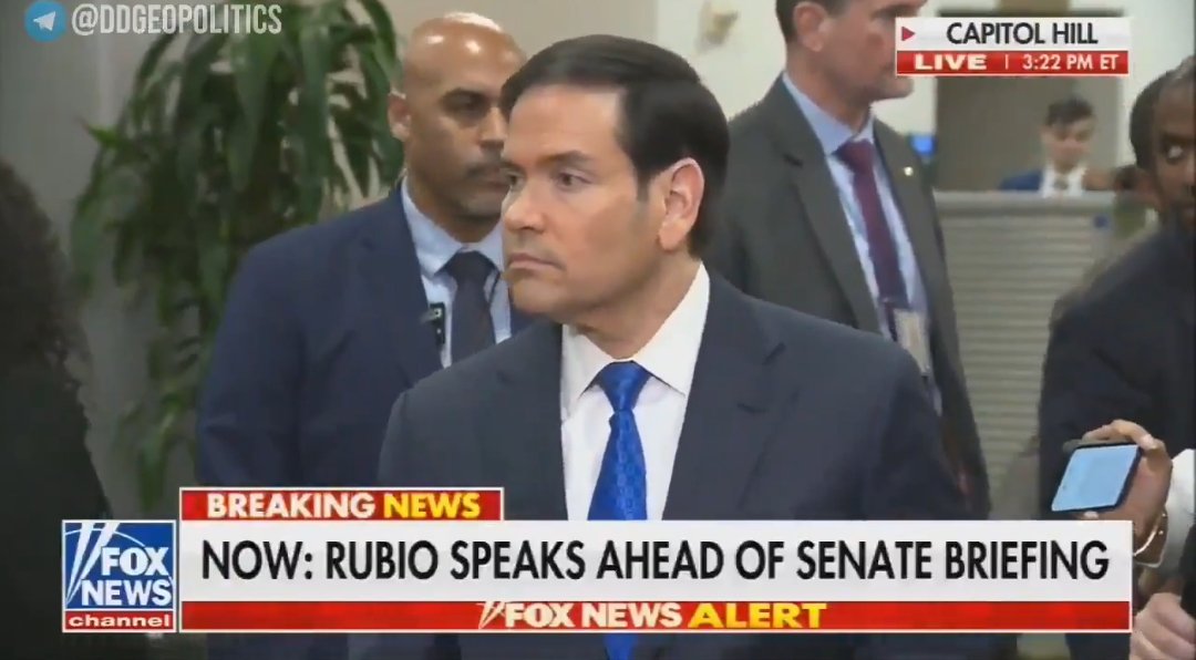 RogerLutey0's tweet photo. Reporter: "You told us yesterday that Israel was going to strike Iran, which is why we had to intervene."

Marco Rubio: "That's not true. Were you there yesterday?"

Reporter: "Yes, I asked you the question." https://t.co/nXVwG2M442
