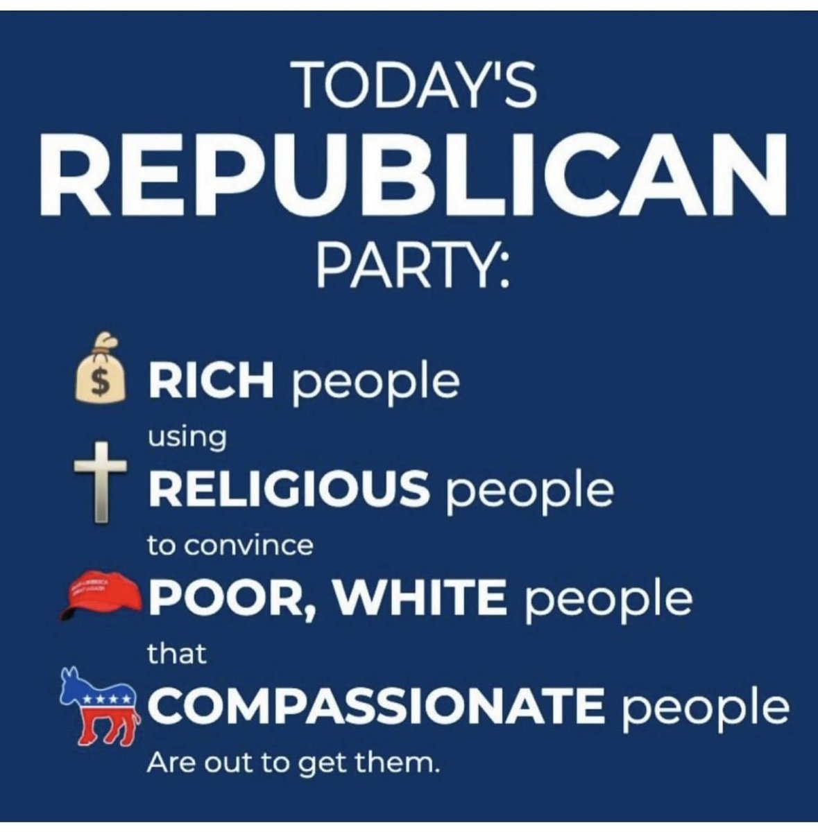 TheGr8Illusion's tweet photo. Republican voters actually support & vote for politicians who hate them & do the worst things to them.
Democrat politicians help so many more Republican voters.
Always Vote Blue & for all Democrats!

President Barack Obama Joe Biden Hillary Clinton Democrats GOP Republicans Donald tRump Congress Senate House DOJ Department of Justice ICE Treason Traitors Arrest Breaking Just Announced News Conservatives Judge SCOTUS Supreme Court U.S.A. United States of America Wiggles Lake Hunter RFK Jr. Girl Scouts Ayanna Pressley Thomas Massie Jeffrey Epstein Files Ghislaine Maxwell Rodney Creech midterms election voters Ted Lieu Beef Bond Trades Truth Social API VA Nurse Piker Latvia Haryana Covid Russians Bloomberg Kiev Holocaust Mohan Bhagwat Labour Party Starmer Baltics Oklahoma Donetsk Sudan Democratic Party Antifa Amish Burnham Zelenskyy Jensen Warsh Palestine Action Iran Israel War Ontario Canada Ted Cruz Shapiro Ben Jelly Roll Dolly Parton Nepal Flood Good Thursday Thirsty Clue National Dog Day Happy Friday Eve Birthday Rocky Horror Jolene #MANIFEST Hinges Good Good #thursdaymotivation i will always love you where god reigns Secret Service Barron Moscow Sudan Kaliningrad #ThursdayThoughts ISIS Kidnapped Judge Nvidia Assad CIA Director John Ratcliffe GDPR Belarus Pennsylvania Lancaster County Pennywise Barrett Mallory That's All MAGAts Confederacy Masonic Lithuania Sailor USS Abraham Lincoln USDA Kennedy Center Australians NATO St. Monica Samuel Monroe Jr. Doorknob Thankful Bovino Tibet Keegs Jasmine Thomas Ken Carson Afghanistan Sunak Neera Tanden Azov Vladamir Putin Gulf of Mexico Bovino Horace Makar Saint Jensen Till All Are One Ratko Mladic Mike Collins DeSantis USPS AIPAC Bosnia Mayor Mamdani Mail Ballot Mohan Bhagwat Badenoch Gavin Newsom Gas High Prices Mark Rubio Bengal Sharia Law Tropical Storm Frank Welker Leeward Islands #LindsayClancy Lindsay Clancy Sprague Gyanesh Girlfriends