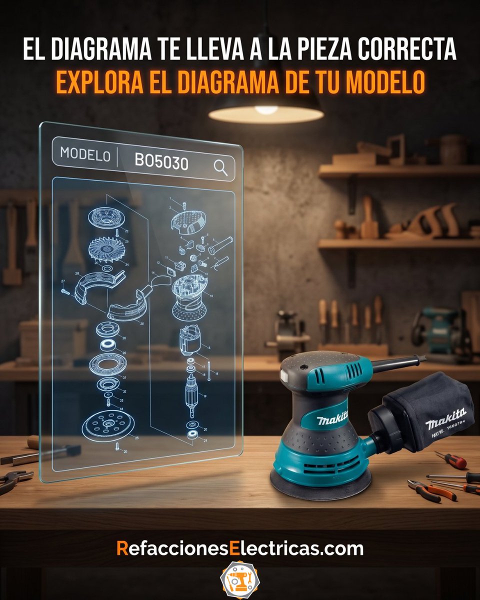 RefaElectrica's tweet photo. El diagrama te lleva a la pieza correcta.

Selecciona el modelo de tu herramienta y explora su diagrama para conocer las piezas que la componen y localizar la que necesitas.

Encuentra el modelo. Explora el diagrama. Identifica la pieza.

https://t.co/0QtJvj8JXQ

#refacciones https://t.co/hBoPolUk5T