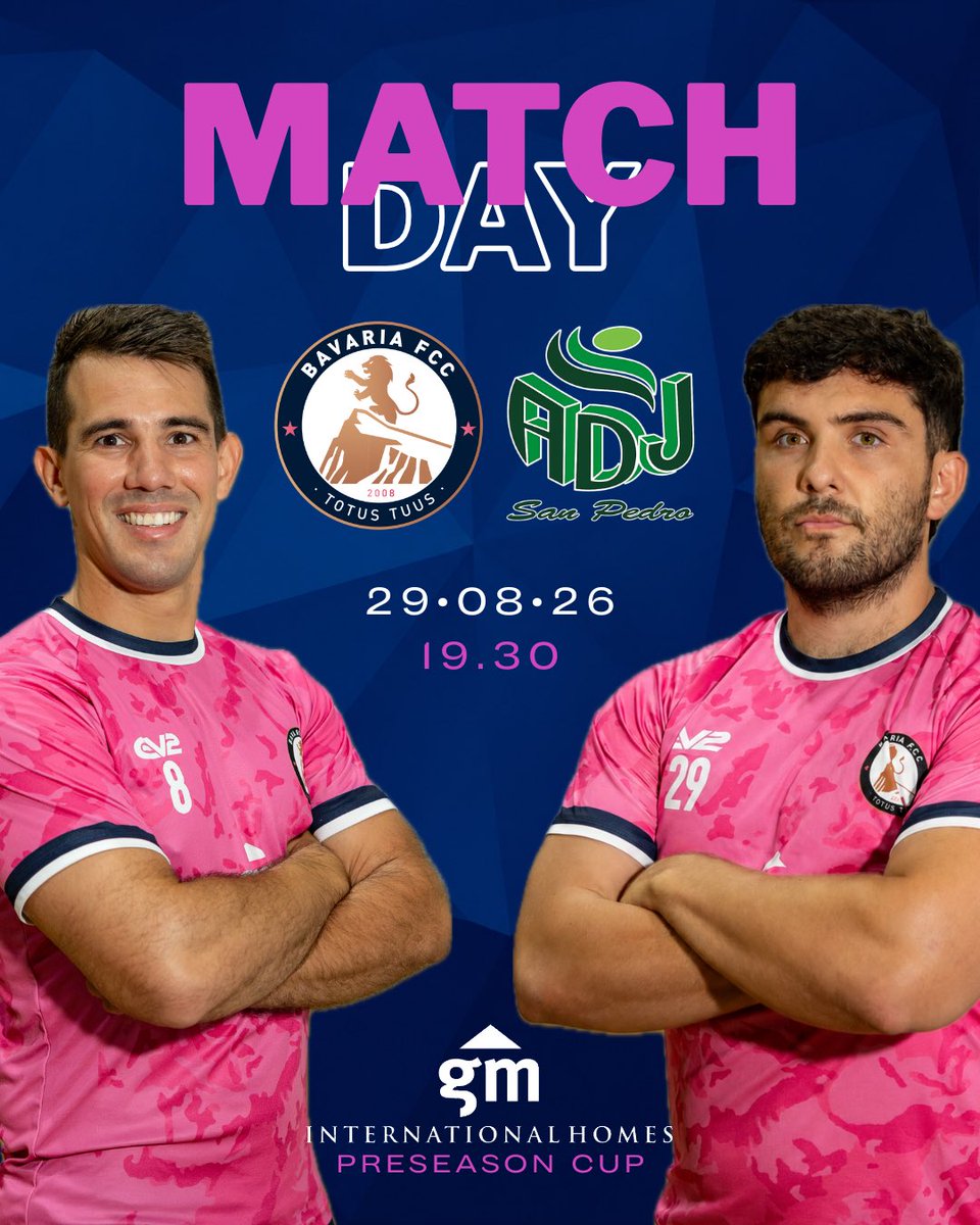 BavariaFCC's tweet photo. Part 1 of our futsal double header this weekend. We take on @ADJSANPEDROFS as we continue our preparations for the new season.

#ThePinks | #BavariaFutsal 💕 https://t.co/1BaqoWB2eU