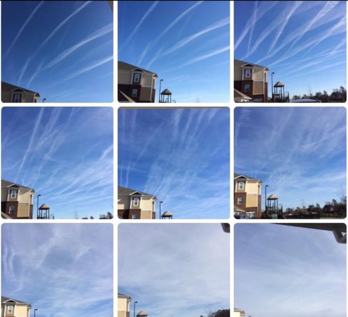 Switzerlandhunt's tweet photo. TU PEUX LE FAIRE TOI AUSSI !📸
Il a fallu de la patience pour ça.
Pas un screenshot.
Pas une théorie en trois lignes.

Quelqu’un a regardé le ciel, a vu passer les avions, a attendu… puis a repris la même vue, heure après heure.
🌞✈️🌤️✈️⛅️✈️🌥️🌬️
D’abord des traits nets. Ensuite des bandes qui s’ouvrent. Puis plus de traits : un ciel recouvert, comme un voile. Un voile musulman tiré sur le bleu.
🌬️🌬️🌬️🌬️🌬️🌬️🌬️🌬️🌬️🌬️🌬️🌬️🌬️
Ce n’est pas « un nuage ou un bon gros cumulus qui arrive tout seul ». C’est la suite d’un passage. 
Du passage d'avions, des avions qui passent et repassent (pas des chemises).
✈️✈️✈️✈️✈️✈️✈️✈️✈️✈️✈️✈️
Le trait devient brume. La brume devient plafond.

Le plafond devient jour gris alors que le soleil est encore là.

Ceux qui disent « circulez, ce n’est que de la vapeur » expliquent rarement pourquoi, certains jours, le ciel se ferme après le trafic aérien… et pourquoi il faut justement cette patience pour le montrer. On peut le faire en vidéo et ensuite on accélère. Ceçi étant couplé avec des images satellites météo et journal météo officiel de la journée.

Regardez la séquence. Le résultat n’est pas le passage. Le résultat, c’est ce qui reste.

Ce qui reste aussi c'est que des nuages provenant du bassin atlantique français vont traverser la France et amener des orages...bla-bla-bla et vous voyez sur votre TV que les "nuages" en animation se déplacent de gauche à droite et ceçi depuis des dizaines d'années et dans "presque" toutes les journaux météos du monde.

Espérons et prions que cela puisse ouvrir l'oeil d'un endormi, d'une Normie ou d'un Zormie et qu'ils osent ce poser quesques questions.
#CielVoilé #Epandage #AvionsNuages #FauxNuage