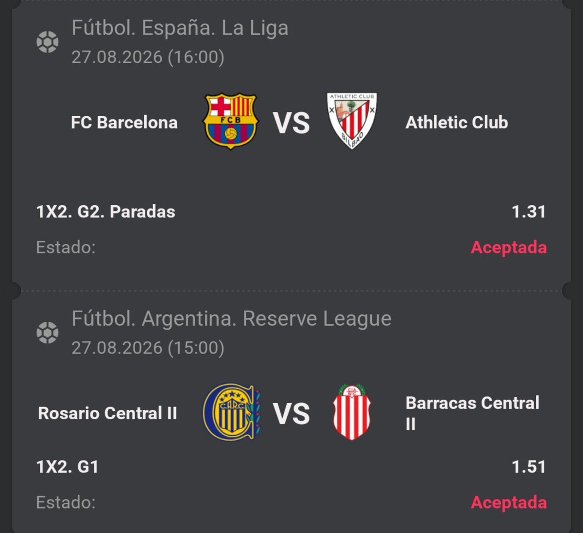 ELPROFEJULIO_'s tweet photo. Gana en paradas el Bilbao y gana Rosario Central reservas https://t.co/u0wnNocnoL