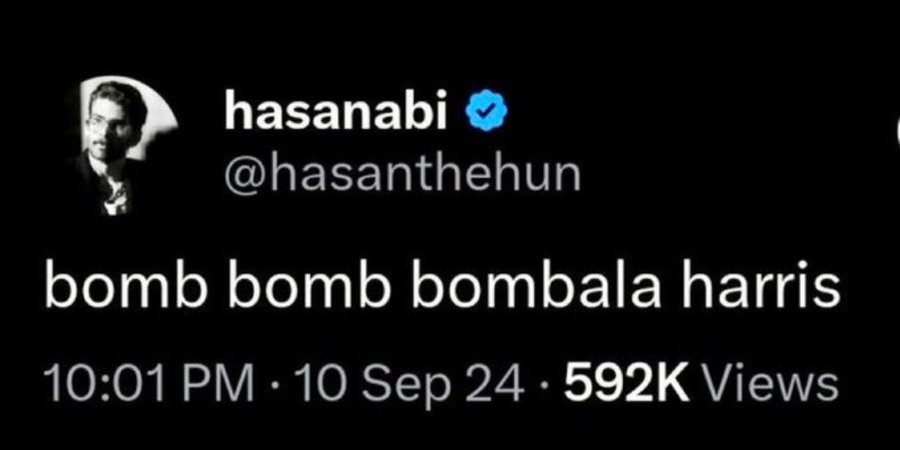 LumpyPumpknz's tweet photo. @Cccc1236356 @0dCaiman @_carlbeijer That's not the claim I made.  I didn't compare the scale of their impact at all.

Hasan helped elect Trump by relentlessly attacking Democrats including Harris. https://t.co/MIkNxWysnX