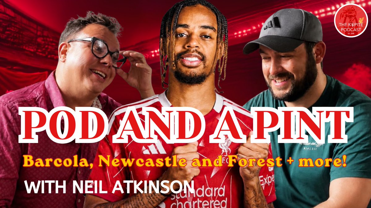 KopitePodcast's tweet photo. 𝐏𝐎𝐃 𝐀𝐍𝐃 𝐀 𝐏𝐈𝐍𝐓! 🎙️🍺

@Mick_Moran_ &amp; @Knox_Harrington discuss Bradley Barcola &amp; other transfer targets &amp; the youth in Ngumoha/Nyoni before Forest on Saturday! #LFC 🔴

🎥 Watch on YouTube:
→ https://t.co/xLV6gwVwgd

🎙️ Listen via audio:
→ https://t.co/uKCG2MLgOb https://t.co/bxPo0Il0h6