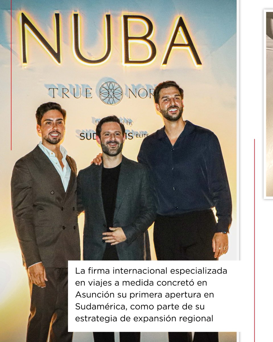 RevistaPLUSPY's tweet photo. ✈️La firma internacional especializada en viajes a medida concretó en Asunción su primera apertura en Sudamérica, como parte de su estrategia de expansión regional, selló su alianza con Sudameris Elite, la propuesta de banca privada de Sudameris. 
📌Leé la nota completa acá 
https://t.co/fKVascmr8B