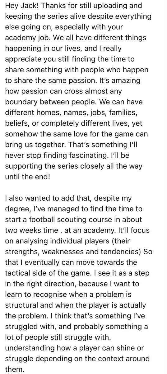 Thecultof's tweet photo. I had another very nice message from someone today.

If I’ve helped inspire someone to go into football, helped increase someone’s enjoyment & love for playing FM, or simply helped someone through their day with my videos.. then I can’t ask for anymore than that. 

I’m very happy to see other people be in a better place from my videos and I thank you all.