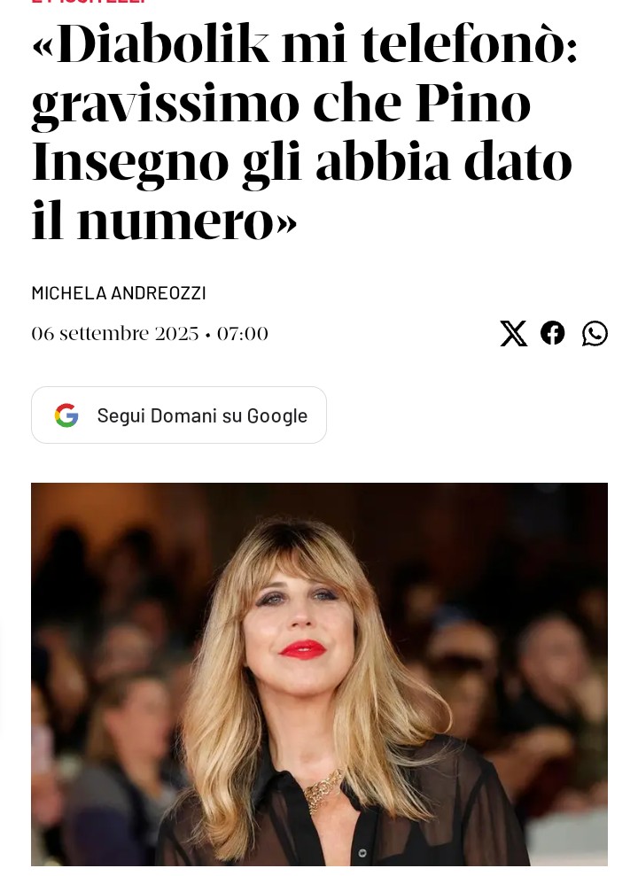 Mariaro84538838's tweet photo. #SigfridoRanucci subisce un attentato e viene rimosso da #Report;
#PinoInsegno dà il numero di telefono di una collega all'amico narcotrafficante #Diabolik che la minaccia, resta in prima serata #Rai.

Così vanno le cose nell'ignobile e corrotto Regno di Melonia!!!!
👇 https://t.co/yf83Z2DGpK