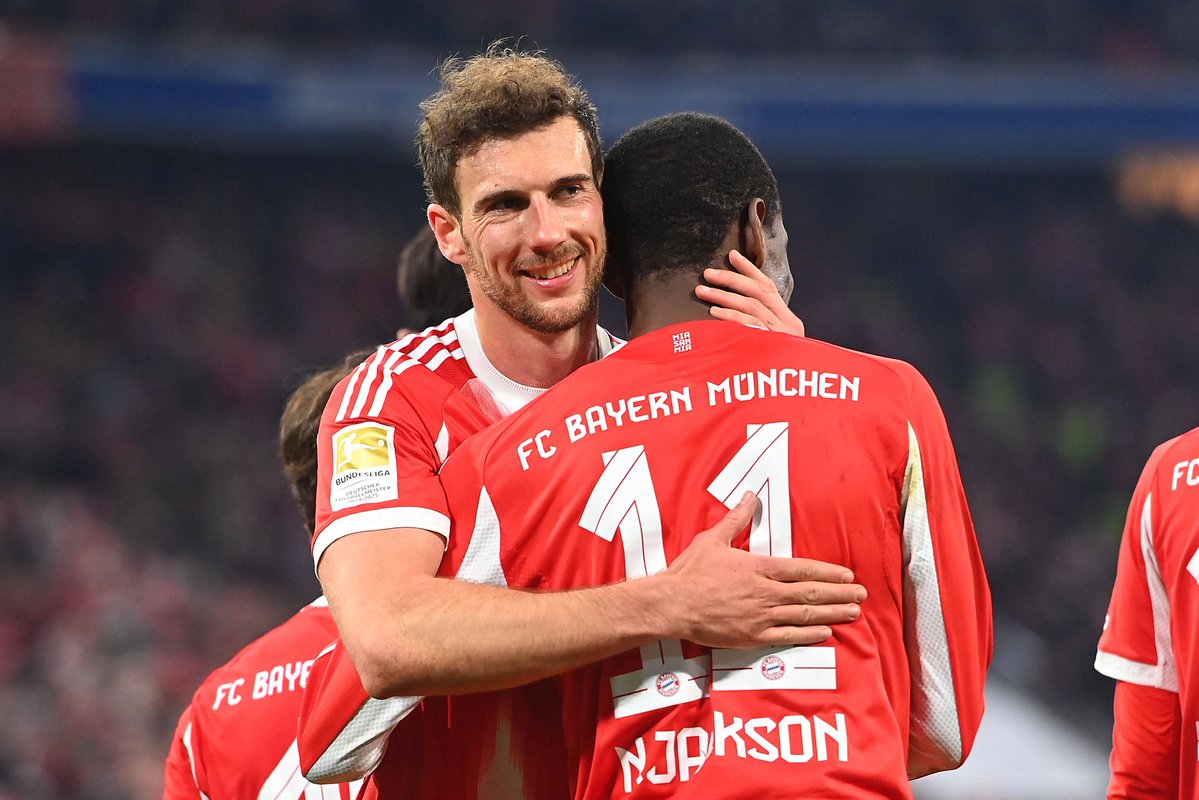 Plettigoal's tweet photo. 💜💙 Leon Goretzka and Nicolas Jackson, soon be reunited at Aston Villa after sharing a year at FC Bayern. 

Anything is possible in the transfer market. #AVFC 🇩🇪🇸🇳 https://t.co/YhUNY9f94r
