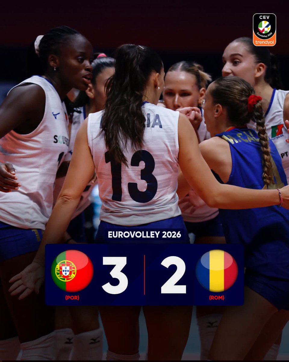 CabineSport's tweet photo. HISTÓRICO: Portugal está nos oitavos de final do Europeu de Voleibol Feminino pela primeira vez 🇵🇹 https://t.co/goCi8xcete