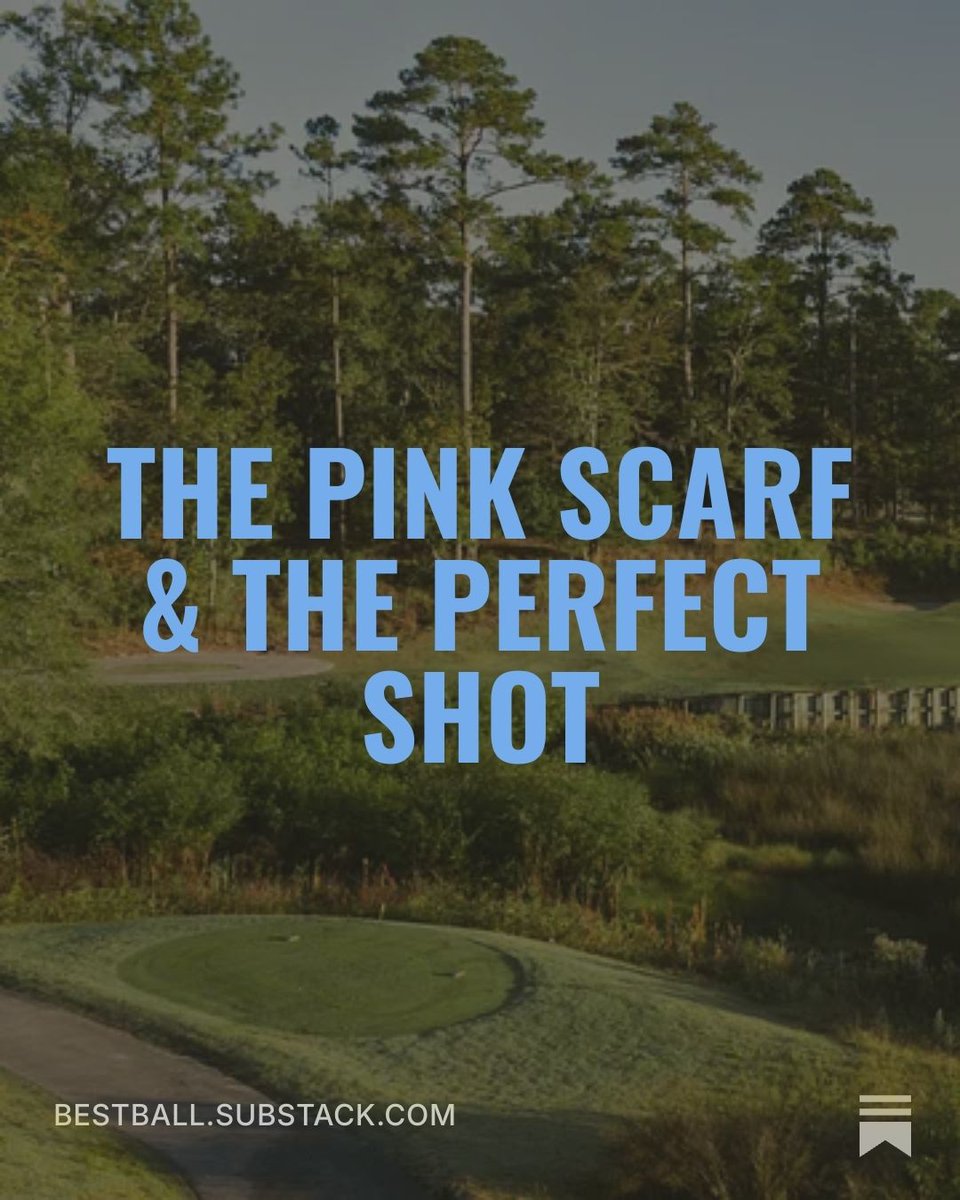 golfBestBall's tweet photo. Some golf shots are remembered because they were perfect.

Some are remembered because of the people you were with. 

Some...are remembered because of what you were wearing.

This week’s Par 3 Thursdays is about a pink scarf, a perfect shot, and a reminder that golf has always been about more than the game.

Give it a few minutes...Enjoy this great story, and a few other things worth paying attention to.

Stories over Scorecards

Read this week’s Par 3 Thursdays: https://t.co/RnIFmei16k 

#golf #par3thursdays #BestBall #golfstories #storiesoverscorecards