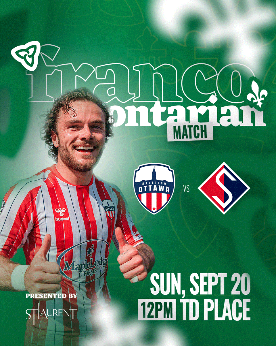 atletiOttawa's tweet photo. (1/2)

Five themed matchdays still to come. ⚽️ 🏟️

➡️ Fan Appreciation Match – Aug 28th
➡️ La Fiesta Night – Sept 5th
➡️ Franco-Ontarian Match – Sept 20th

(MORE ON NEXT POST)

🎟️ https://t.co/GQCAkSHW5K

#AtléticoOttawa #CPLSoccer https://t.co/a8IQ3F23Mz