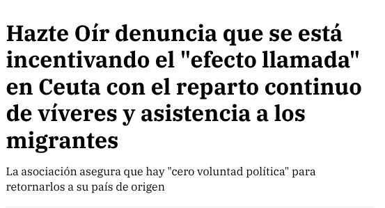 hazteoir's tweet photo. Desde Hazte Oír llevamos manteniendo eso mismo desde hace semanas: la Cruz Roja ha dado pie a una cronificación del problema y a un efecto llamada. 

Estuvimos sobre el terreno el día 31 de julio y el fin de semana pasado y lo vimos con nuestros ojos. 

Por eso mismo hemos presentado escritos ante Transparencia exigiendo los datos del dispendio que se ha efectuado a través de Cruz Roja, que además permitirá saber cuántas "bolsas de provisiones" se daban al día y con ello conocer el número de invasores. 

De nuevo, TODO NUESTRO APOYO A LOS CEUTÍES.