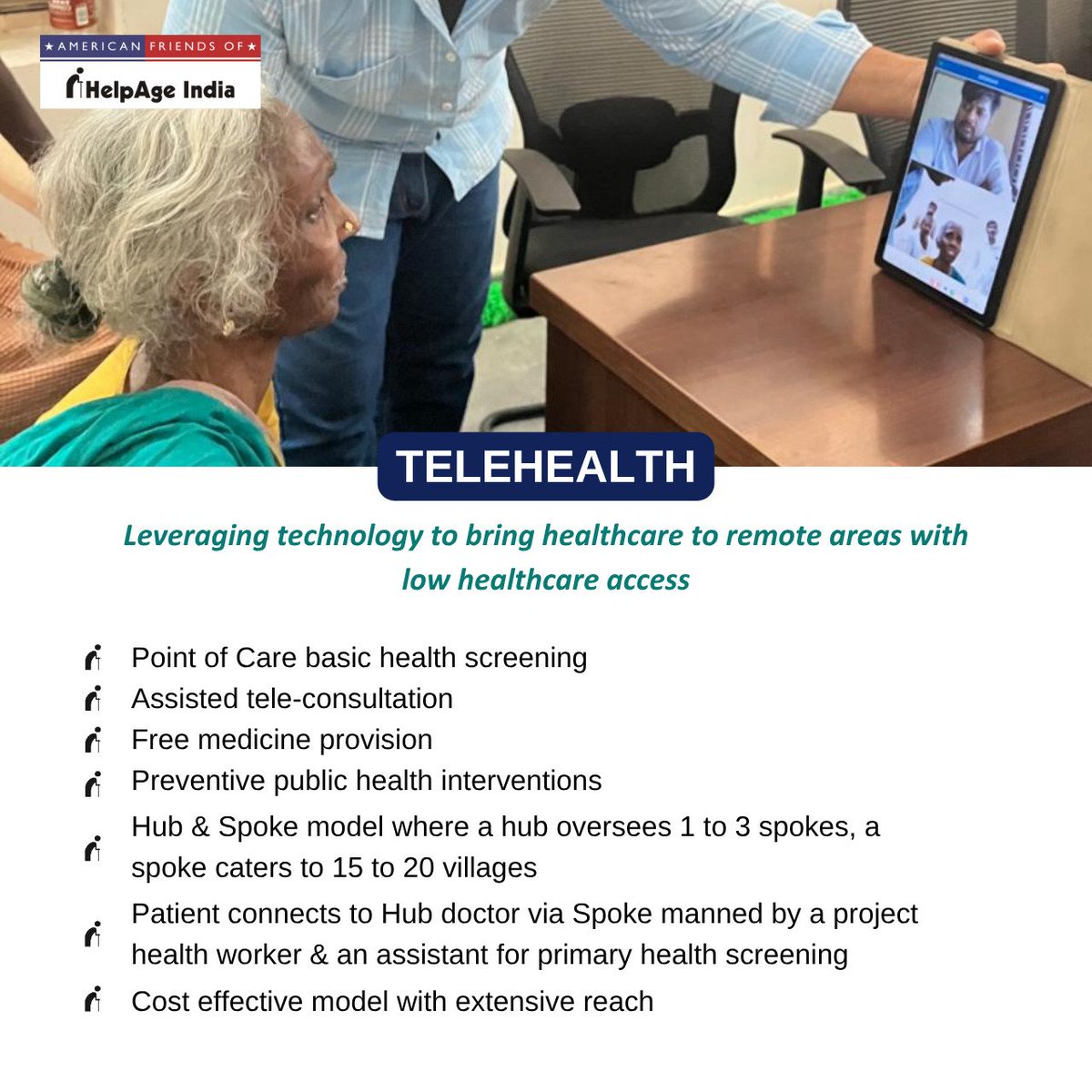 afhiusa's tweet photo. Healthcare should reach people wherever they are.

From mobile healthcare and telehealth to mental health and palliative care, AFHI supports programmes bringing essential services closer to elders &amp; underserved communities across India: https://t.co/sYLOQD0VlU

#HealthcareForAll https://t.co/yipC2dHDU6