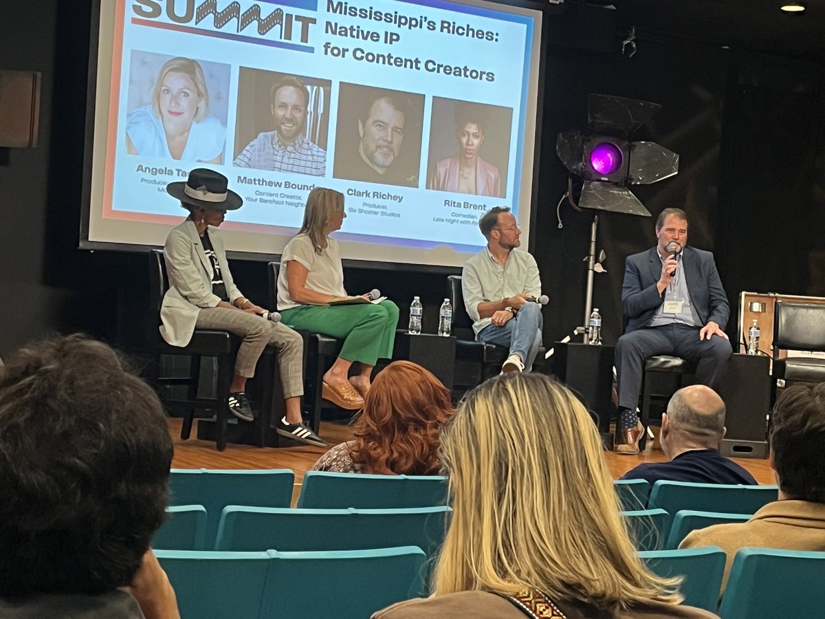 LaborSouth's tweet photo. Mississippi, a "rich source of storytelling," is a good place to make movies, filmmakers decide at the Film Mississippi Summit 2026 (Photo: a panel discussion at the summit. Photo by Joe Atkins)
https://t.co/zmsh86KXIs https://t.co/GGc5RSlzqy