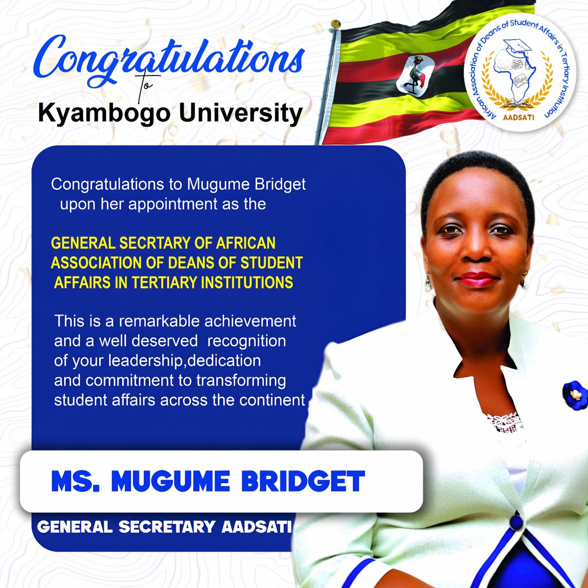 EmmanuelAndama's tweet photo. Congratulations to my Boss 🫡🥰🥳🤓🤝
Congratulations to @kyambogou and @DOS_Kyambogo Kyambogo juuu🥳🥳🥳🥳🥳 https://t.co/vXpHHLf1U7