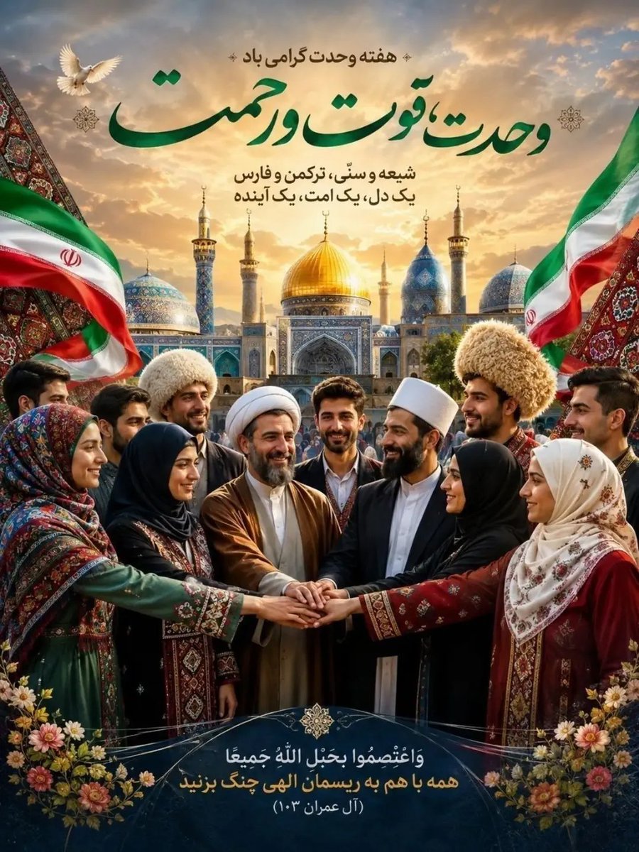 7zmb3's tweet photo. نباید اجازه دهیم «تفاوت‌های مذهبی» ما را از «همبستگیِ سیاسی و اجتماعی» در برابر دشمن باز دارد. #امت_احمد https://t.co/jhtJhqNbPw