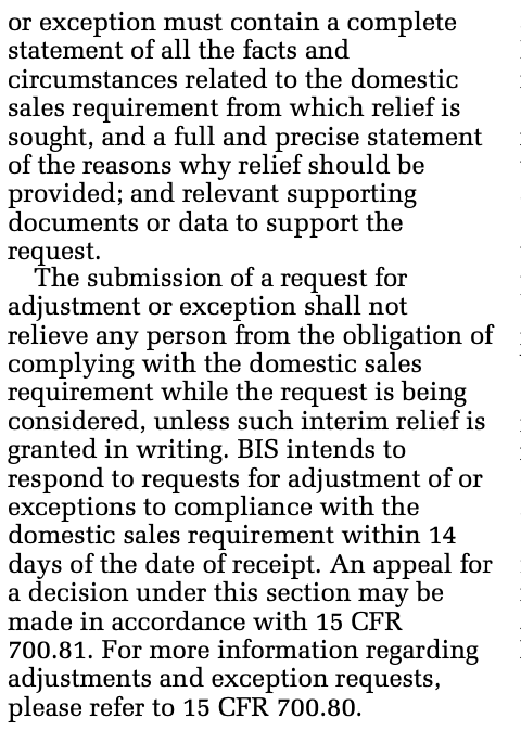 rnsbrief's tweet photo. There is a lot of chatter on X that the US #Tungsten scrap export restrictions that are effective as of 27 Aug could crush US scrap prices and push ex-China tungsten prices even higher.   

I don't think the pricing mechanism is that simple. So I decided to read the full government directive.   

BIS explicitly says that it will consider allowing US scrap to be processed/refined overseas, provided the processed material comes back to the US.   

The application processes is quite straightforward. It can be as simple as an email setting out your case and circumstances, and BIS will get back to you within 14 days. 

So the scrap isn't nessessarily stranded in the US for the  duration of the restriction.   

Will you get a small discount on current pricing? Yes . 

Is this doomsday for US tungsten scrap market? Far from it.  

To me, the story now looks like the US ring fencing their existing supply rather than taking recycling supply out of the market. This makes sense given the ongoing global Tungsten supply crunch.