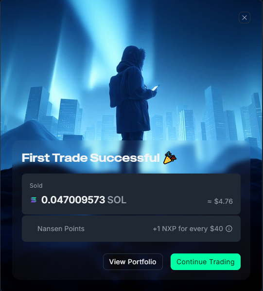 marikaaskontou's tweet photo. This was my first trade on Nansen, and it went incredibly smoothly, but I'm not sure about the fees they charge. I need to look into it more carefully before making a decision. https://t.co/nEhUk8r3uN
