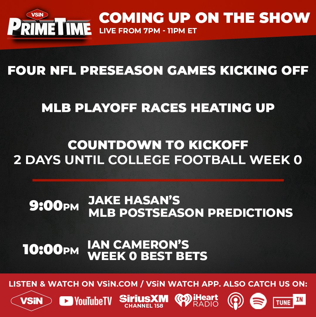 VSiNLive's tweet photo. On tonight's edition of VSiN PrimeTime with @FemiAbebefe &amp; @NotTheeWillHill.

Joining the show 🎙️ @bobanobets @TheJakeHasan 

Stay connected 📺📻 https://t.co/0LzJJNCeTL https://t.co/AXMctJzNJR
