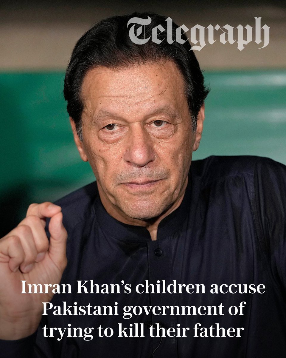 MohsinRaza74's tweet photo. انٹرنیشنل میڈیا (دی ٹیلی گراف) پوری دنیا کو بتا رہا ہے کہ عمران خان کے بیٹوں نے انٹرویو میں انکشاف کیا ہے کہ عمران خان کی زندگی کو خطرہ ہے، اور حکومت عمران خان کو نقصان پہنچانا چاہتی ہے!! https://t.co/D5Vy7DnUTu