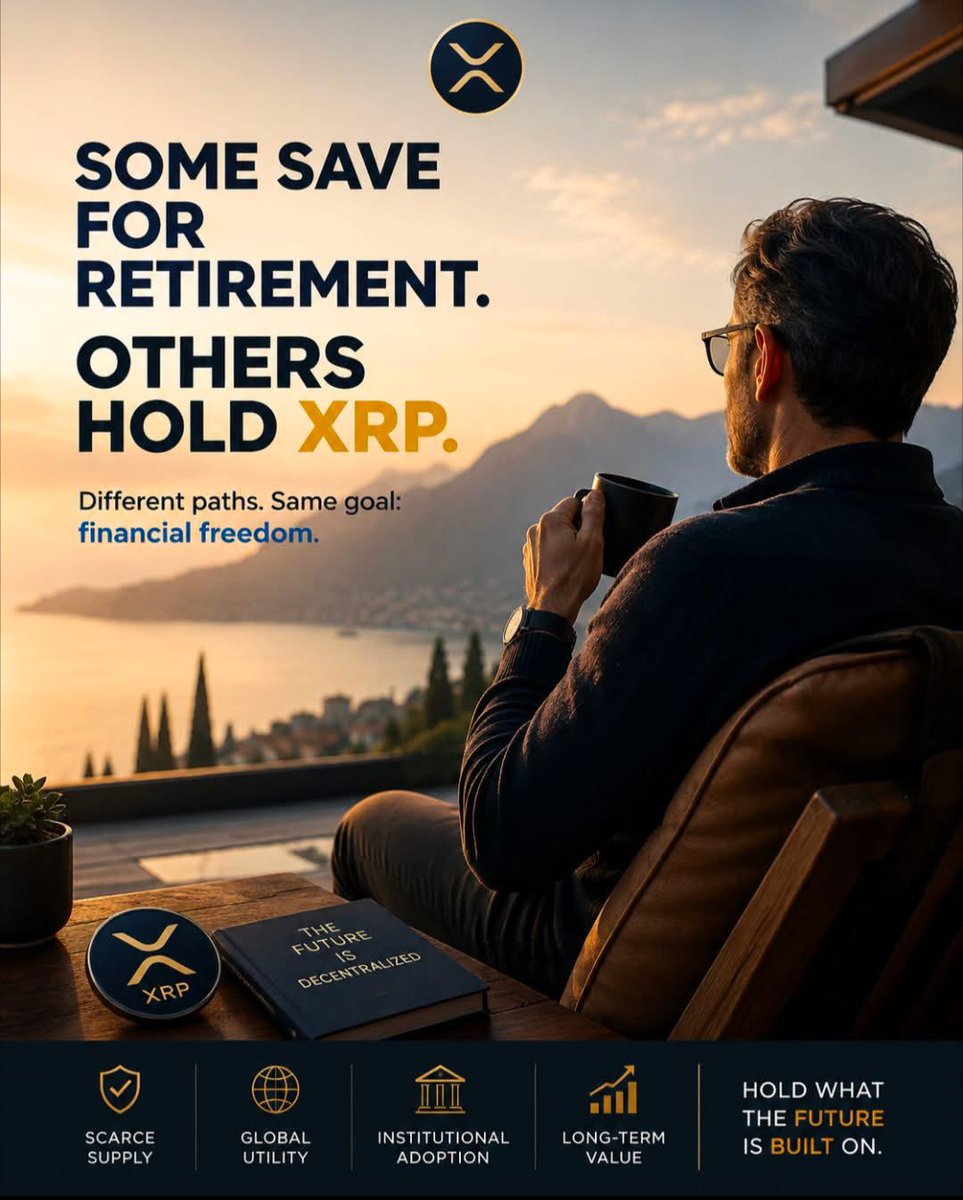 eloiseedwa01's tweet photo. Option 1 — Long-Term Mindset

Some People Save For Retirement. Others Build Their Future

It’s Not About Chasing Quick Gains. It’s About Having A Long-Term Vision And Staying Patient. 💎

#XRP #XRPCommunity #Ripple #Crypto #LongTermInvestment #DigitalAssets #FutureOfFinance https://t.co/OJCcTPoVTZ