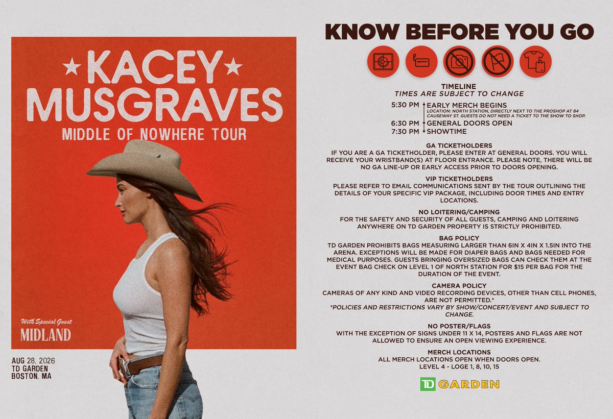 tdgarden's tweet photo. Joining us for Kacey Musgraves tomorrow? Here's what you need to know! ⤵️ https://t.co/6TDs6dkAu5