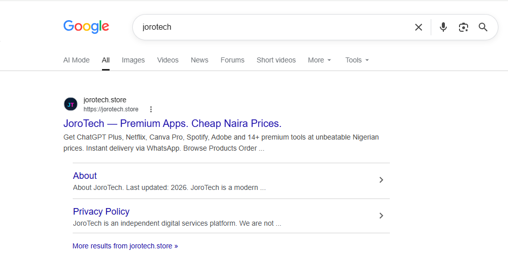 JorotechDigital's tweet photo. Type JoroTech on Google and see what pops up! If it’s https://t.co/18hZJzQvpJ, drop the very first comment below! 👇✨ #JoroTech #TechStore #GoogleSearch #TechCommunity https://t.co/GyhmMmZPP8