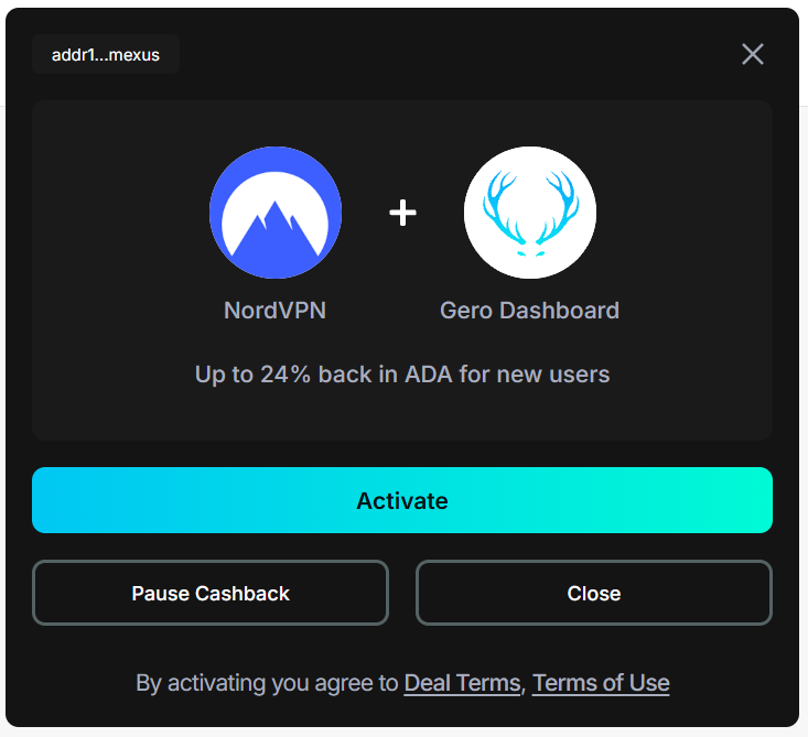 GeroWallet's tweet photo. In case you forgot: GeroWallet has cashback. 👀

Just keep the GeroWallet extension installed and shop online like you normally would.

When you visit a supported store, GeroWallet automatically lets you know cashback is available.

Just shop, get the popup, and earn $ADA https://t.co/PfDB162Qs9