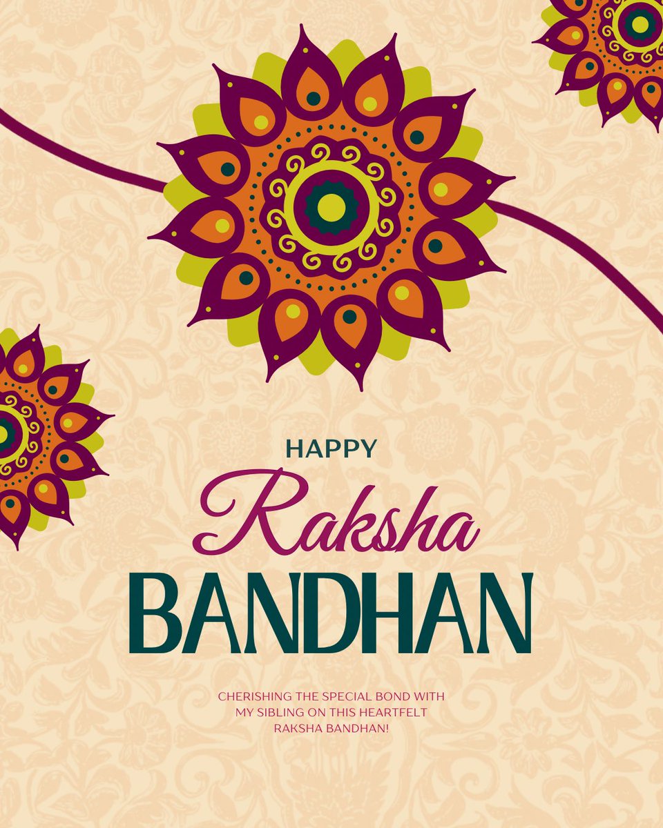 shubhakarreddys's tweet photo. Happy Raksha Bandhan! Celebrating the beautiful bond of love, care, and togetherness. ❤️

#RakshaBandhan https://t.co/liE83AGPgH