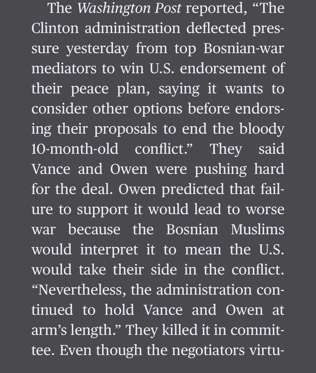 doomernat22's tweet photo. Srebrenica never should have happened. americans ruined multiple peace deals, especially Vance Owens deal in 1993 by promising that if the Bosnians didn’t sign, they’d be guaranteed american weapons.
Bosnian, Serbian, and Croatian lives were sacrificed for a NATO war. https://t.co/hXp9M6nMYB