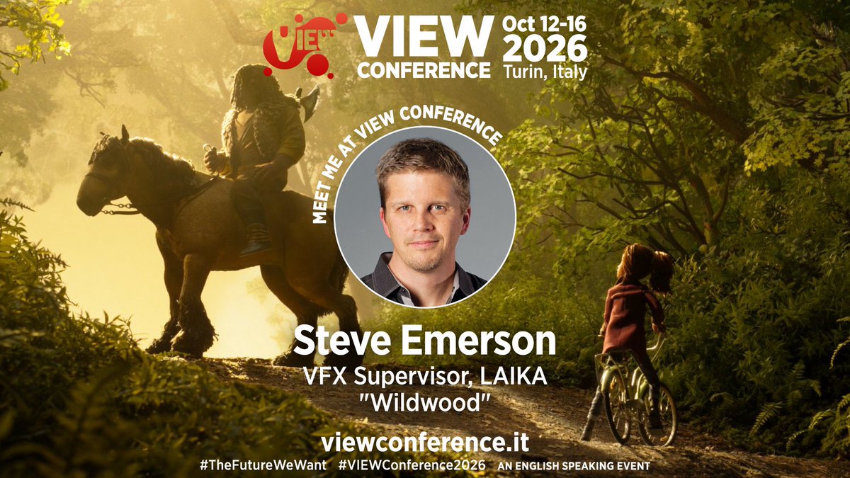 to_megutierrez's tweet photo. @LAIKAStudios #Wildwood talk @viewconference2026. Joins us for an-depth presentation w overall vfx supe #SteveEmerson.
https://t.co/S1XL0cIKj0
#viewconference
#animation #vfx #games #ai #art #film #conceptart #previs #cinema #cgi #realtime #vr #ar #xr #mr #virtualproduction https://t.co/gO7XNSgOB8