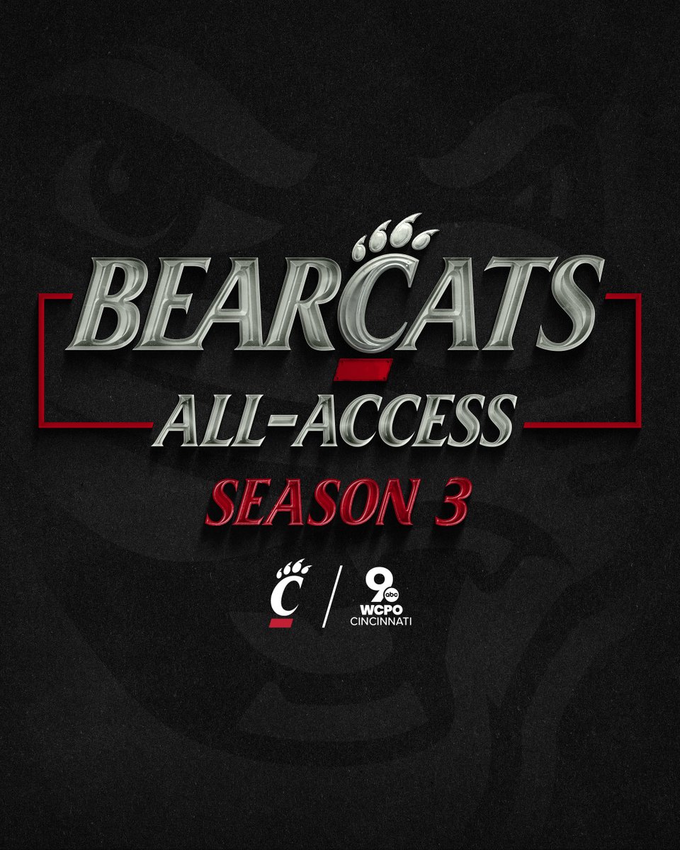 GoBEARCATS's tweet photo. 📺 Bearcats All-Access is back!

Season 3 kicks off on @WCPO on Saturday, Sept. 5 at 11 a.m. with a one-hour live show before @GoBearcatsFB's season opener against Boston College.

📝: https://t.co/dtlczakaZp https://t.co/keO9doaUMW