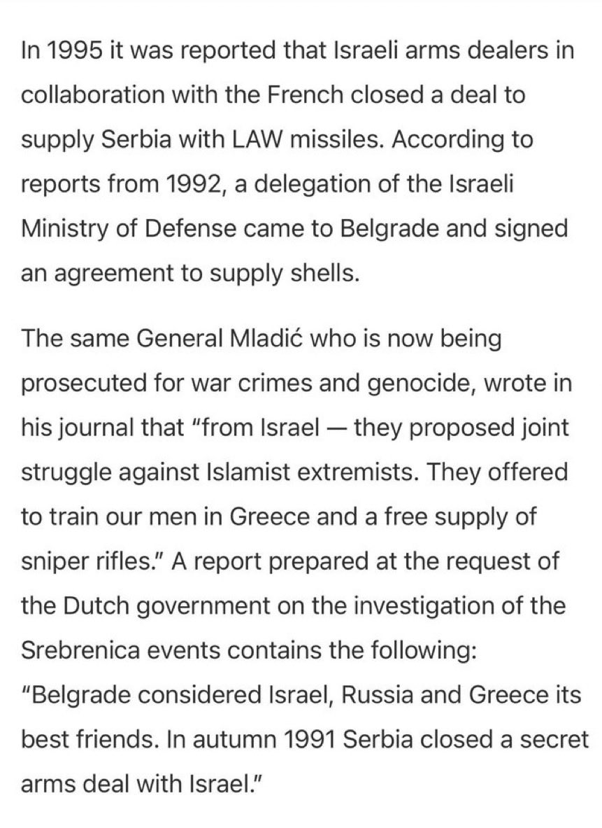 SarahMya2000's tweet photo. @trtworld Israel and Mladic… https://t.co/XKKznLsoic