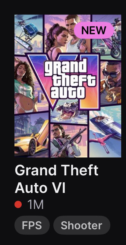 connFUT's tweet photo. Yeah FC27 is cooked when GTA 6 drops😭

1 million live viewers just on twitch https://t.co/axPu64i6TL