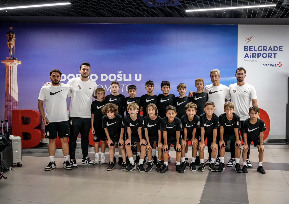 BjkAkademi's tweet photo. U-12 Akademi Takımımız, 27-31 Ağustos tarihleri arasında Sırbistan’da düzenlenecek olan Nika Cup için Belgrad’a ulaştı.

Turnuvada A Grubunda Ajax, Atletico Madrid, Porto, Partizan, Sarejova, Frencin ve T6 Nika 1 ile mücadele edecek olan U-12 Akademi takımımıza başarılar dileriz. https://t.co/1yuIEkHELw