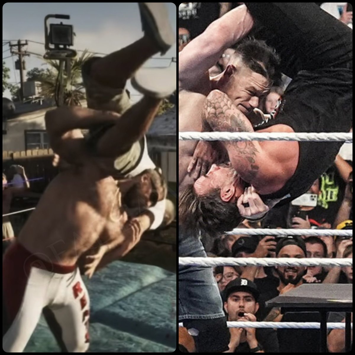 FadeAwayMedia's tweet photo. GTA 6 WILL FEATURE A PRO WRESTLING MISSION 🚨

JOHN CENA’S ATTITUDE ADJUSTMENT WAS FEATURED IN THE GAMEPLAY TRAILER 🔥 https://t.co/mVfwCmUc8N