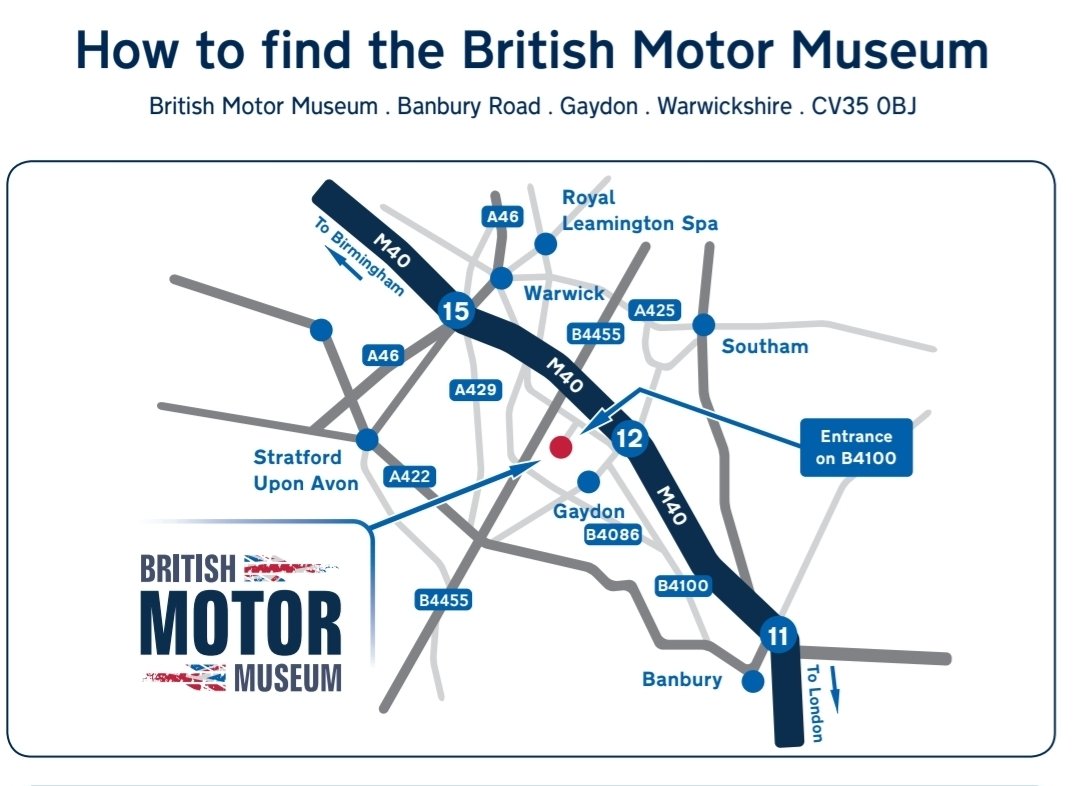 DrB2you's tweet photo. Gaydon, this Saturday. #FYEO
British Motor Museum: the world's largest collection of historic British cars. ๐ฌ๐ง
Also home to Jaguar Land Rover engineering and development centre.
AND the global headquarters and production facility for
Aston Martin.
Bond ... James Bond ๐ธ๐ธ https://t.co/yD2PBocGlc