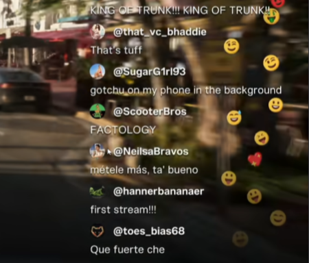 OtaCursed's tweet photo. En el trailer de GTA6 que salió hoy se vio que se puede hacer directos y miren el chat jajaja https://t.co/fkvkBiIET8