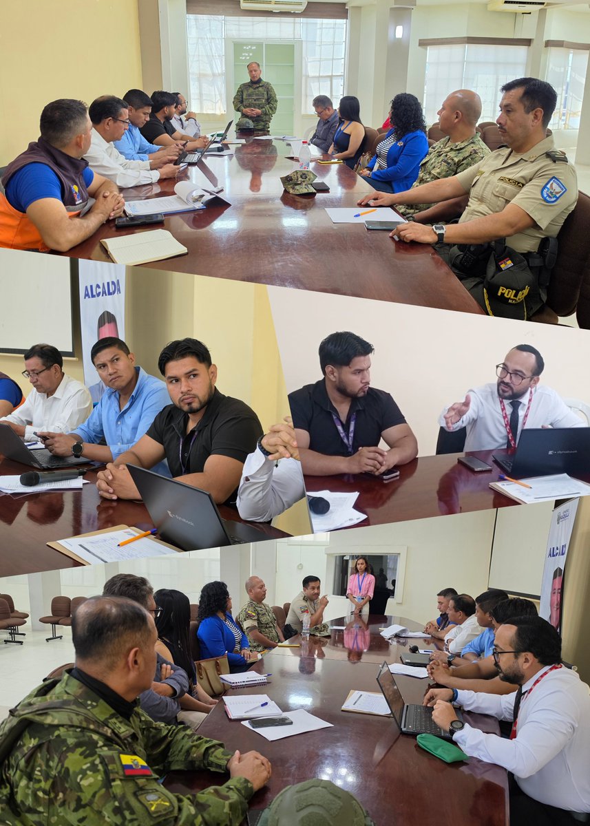 ECU911Machala1's tweet photo. 📍 #Huaquillas | Seguridad ciudadana 🤝

El Coordinador Zonal 7 del Servicio Integrado de Seguridad #ECU911 participó en la sesión del Consejo Cantonal de Seguridad Ciudadana de Huaquillas, espacio en el que se analizaron propuestas y acciones orientadas a fortalecer la seguridad y convivencia ciudadana.

Desde el #ECU911 reafirmamos nuestro compromiso de continuar trabajando de manera articulada con las instituciones del Estado y autoridades locales, impulsando acciones preventivas que contribuyan a una respuesta oportuna y a la construcción de comunidades más seguras.