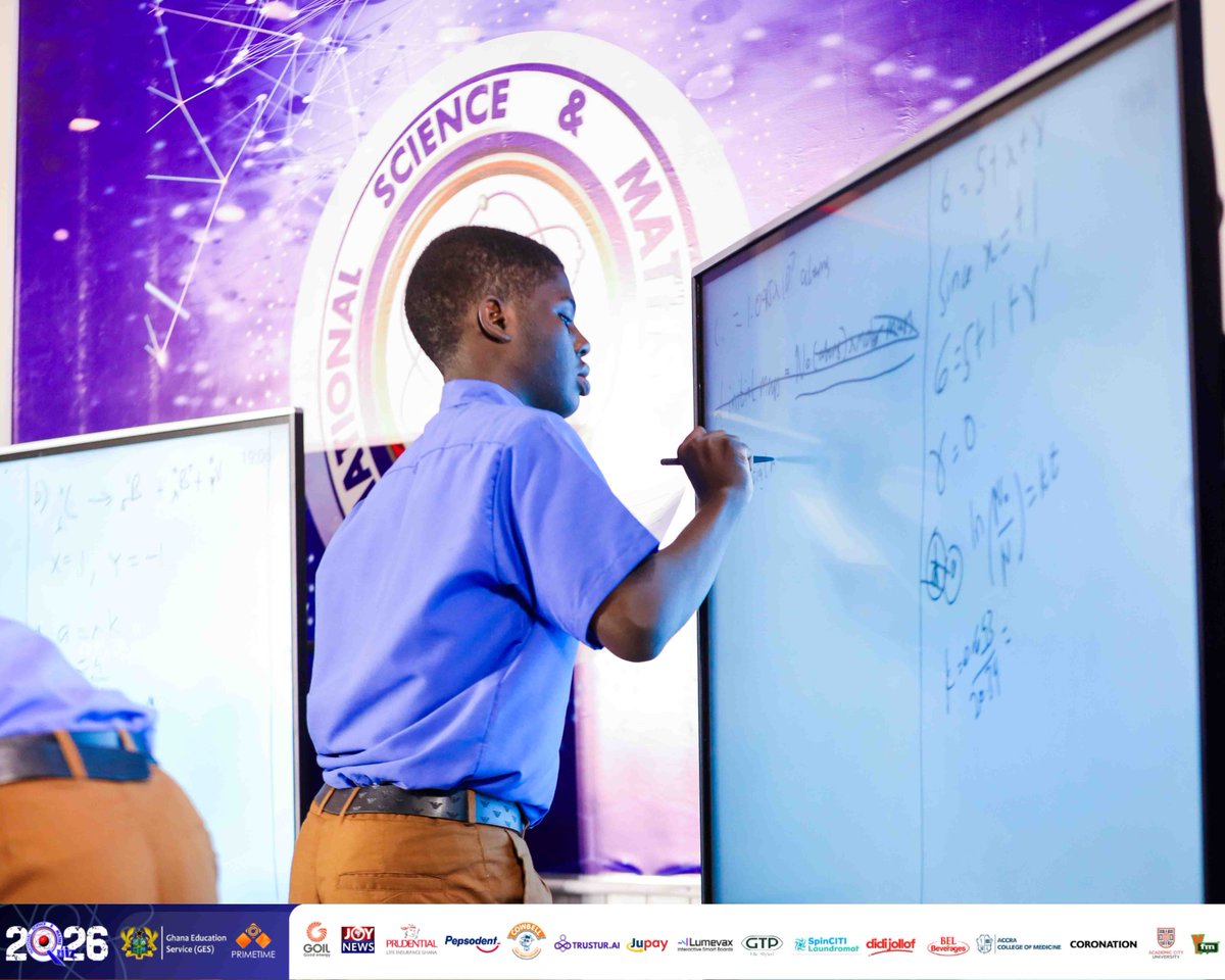 NSMQGhana's tweet photo. MAIN AUDITORIUM

End of Contest

Presbyterian Boys' Secondary: 67pts
St. Louis SHS: 47pts
Islamic SHS, Kumasi: 19pts

PRESEC, Legon round off a dominant display with a @GOIL_Official Riddle Bonanza, worth GH₵1200. 

#NSMQ2026 #NSMQOneEighth #Primetime https://t.co/HhznljTBuc