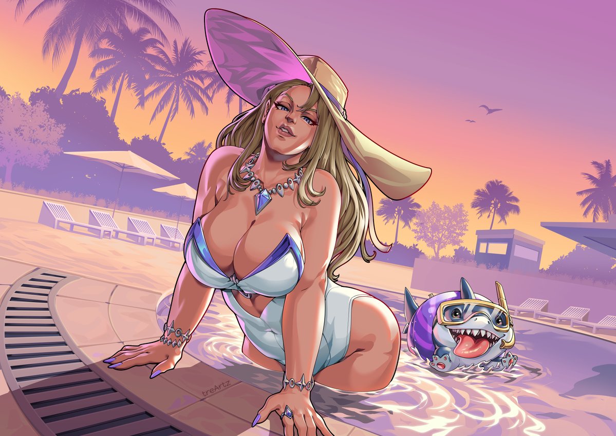 treArtz's tweet photo. A GTA styled Emma Frost with Jeff 

Commish for @TomCollander 

#MarvelRivalsㅤ https://t.co/kh2XZQehdr