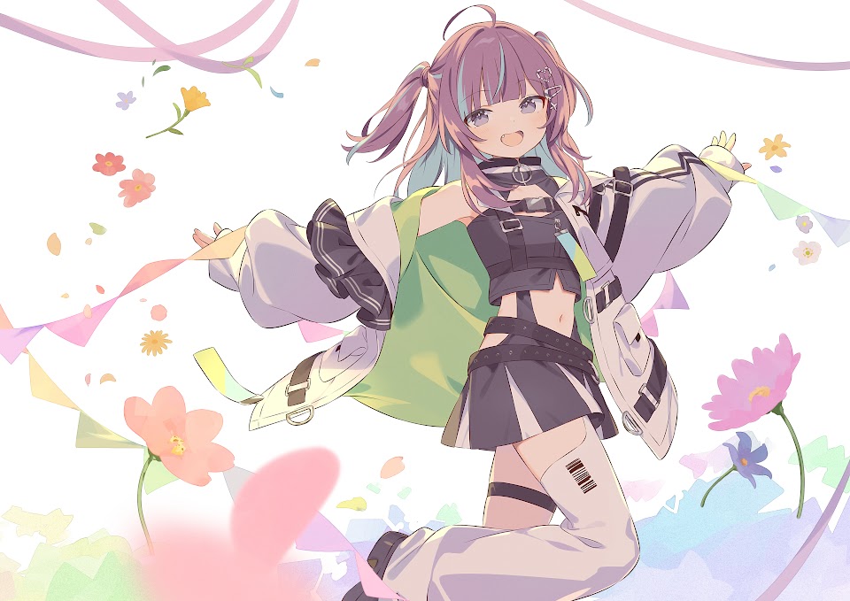 kiya_machi's tweet photo. 【お仕事】こひちゃん（#小東ひとな）の7周年記念グッズイラスト描かせていただきました🐰💜✨ https://t.co/v4e0fR0R2h