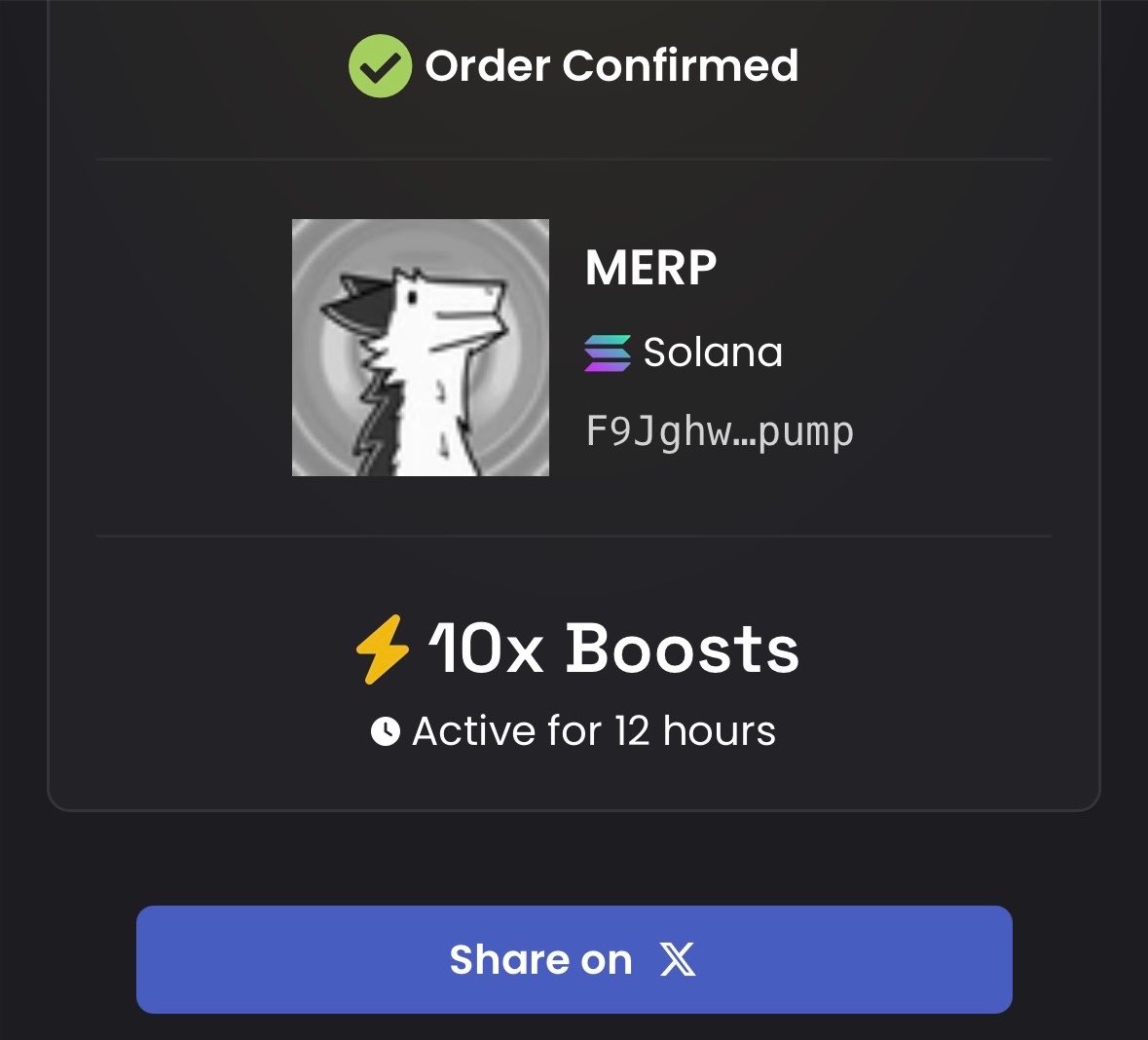 Merpmeme's tweet photo. Creator fees will be used for boost

$merp https://t.co/UDWMn00PIN