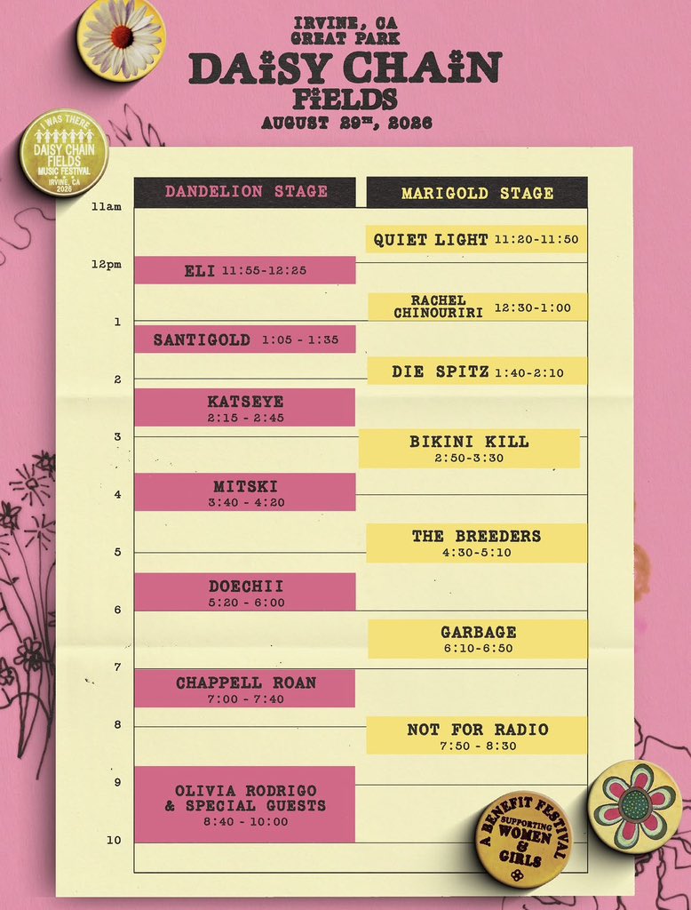 PopCrave's tweet photo. KATSEYE will no longer be performing at Daisy Chain Fields festival on Saturday due to Megan spraining her ankle during rehearsals. https://t.co/xqUpJ9XTi5