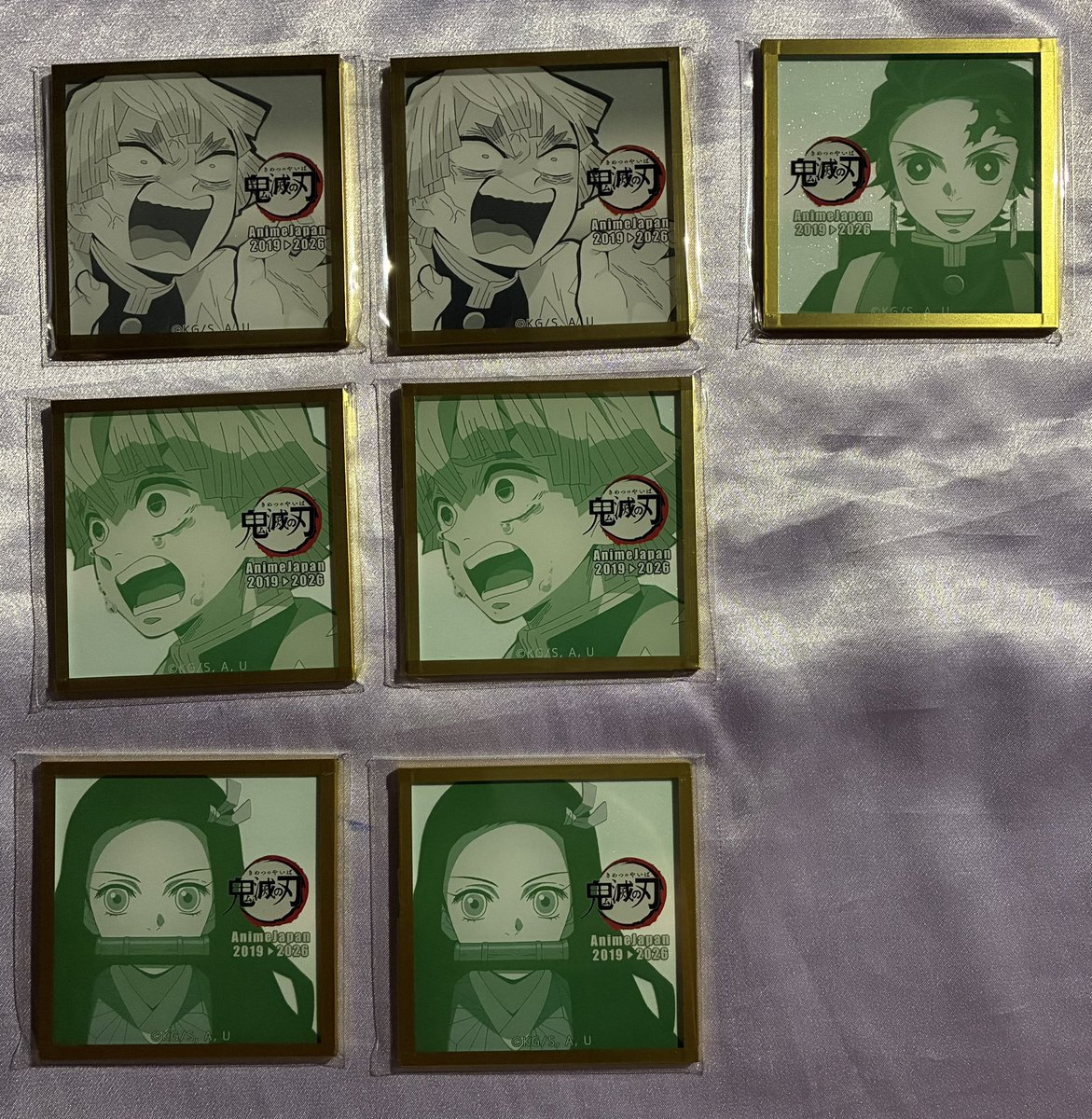 endlessmmmm's tweet photo. 【譲渡 交換】AJ2026 アニメ「鬼滅の刃」竈門炭治郎立志編 アクリル色紙

(譲)善逸、禰豆子、炭治郎

(求)各500円＋送料

郵送となります。 https://t.co/TLm6Hibabu