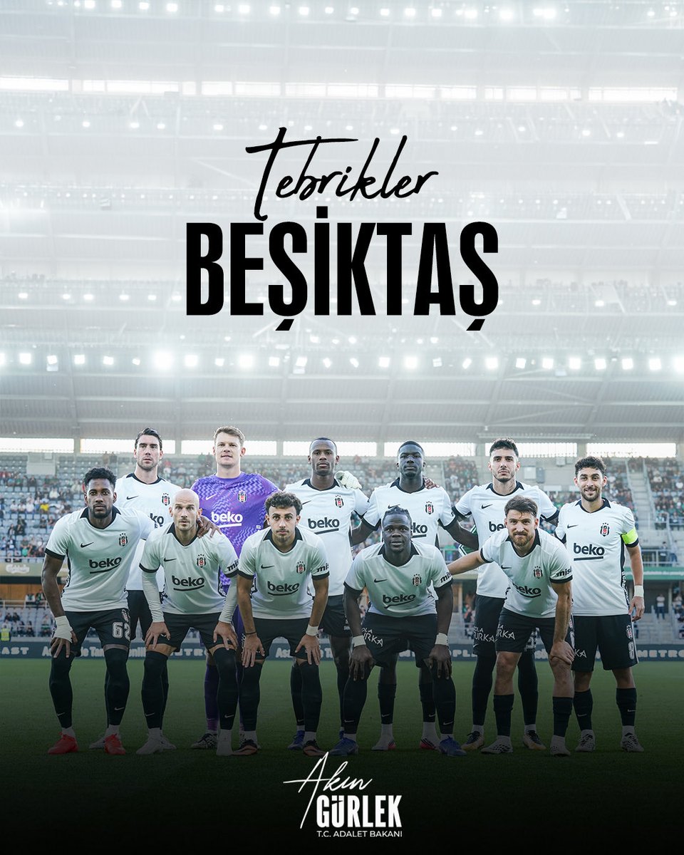 abakingurlek's tweet photo. Beşiktaş, UEFA Avrupa Ligi’nde! 🇹🇷

Litvanya temsilcisi Kauno Žalgiris’i eleyerek lig aşamasına yükselen siyah-beyazlı takımımızı gönülden kutluyorum.

Avrupa yolculuğunda ülkemizi başarıyla temsil edeceğine ve ay-yıldızlı bayrağımızı gururla dalgalandıracağına yürekten inanıyorum.

Tebrikler @Besiktas! 👏🏻