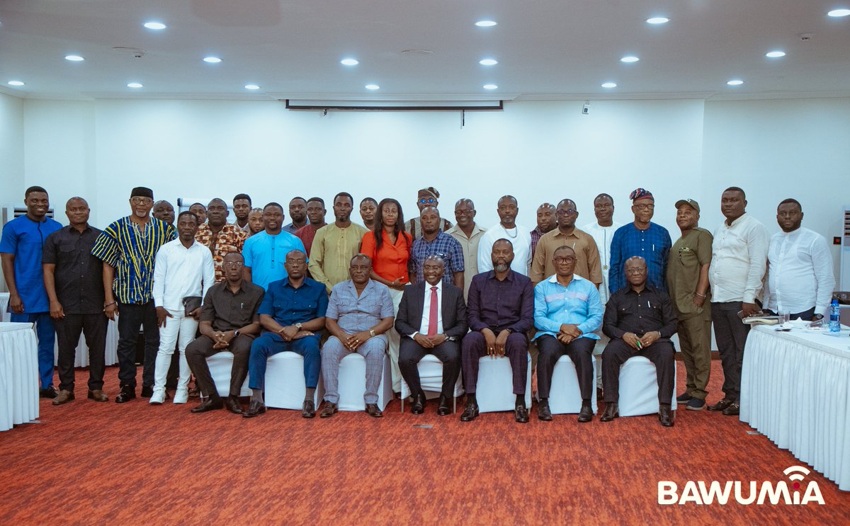 MBawumia's tweet photo. Together with members of the NPP’s Identifiable Groups Committee on the Extractive Sector, I had a productive engagement today with the Ghana National Association of Small-Scale Miners as part of our ongoing consultations with key stakeholders.

We discussed the challenges facing small-scale mining and practical reforms to promote responsible mining, protect the environment, create jobs and strengthen local value addition.

I look forward to continued collaboration towards a sustainable and productive extractive sector.