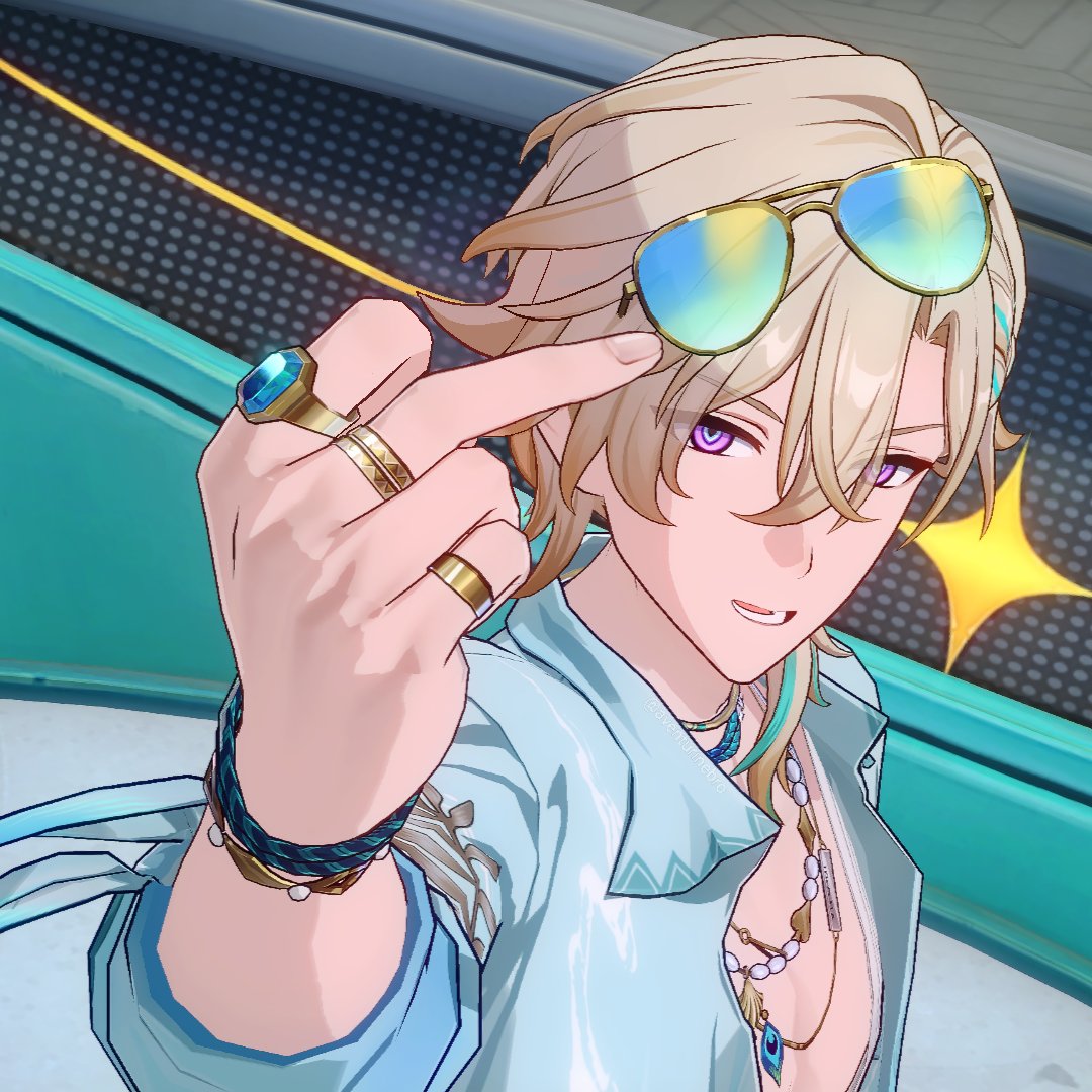 aventurinebro's tweet photo. A real moment from the game. I swear. 
#hsr #Aventurine #AventurineWaveflair https://t.co/rzQDtjHg4e