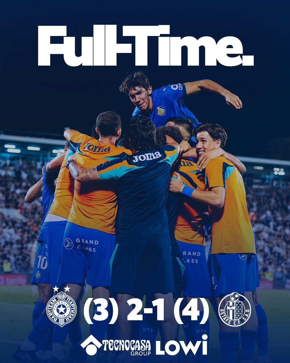 GetafeCF's tweet photo. #FINAL | EUROPA... ¡¡¡¡ESTAMOS DE VUELTA!!!! ¡¡¡¡ESTAMOS EN CONFERENCE LEAGUE!!!! 

¡SÍ! ¡SÍ! ¡SÍ! ¡SÍ! ¡SÍ! ¡SIIIIIIIIIIIIIIIIIIIIIIIÍ! ¡¡EL EUROGETA YA ESTÁ AQUÍ!!

¡SEGUIMOS HACIENDO HISTORIA! ¡VOLVEMOS A TOCAR EL CIELO! ¡ESTE CLUB NO TIENE LÍMITES! ¡Y NO PIENSA PARAR DE CRECER! 

@FKPartizanBG (3️⃣) 2️⃣-1️⃣ (4️⃣) @GetafeCF

AZULONES, SUEÑEN DESPIERTOS PORQUE...

¡LA VUELTA POR TODA EUROPA VAMOS A DAR! 

💙🇪🇺🔥

#PartizanGetafe