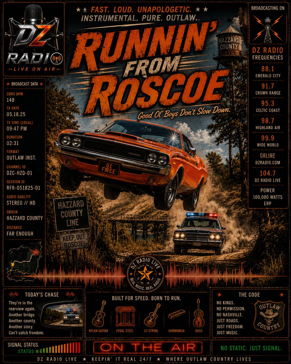 dzradio_live's tweet photo. RUNNING FROM ROSCOE
by @thedzarchitect with @dz_protocol 

Song 👉 https://t.co/TaAI42pU3z

Follow on @suno 👉 https://t.co/nksfDgBHh1

Prompt to create this song came from @dzpromptparadis  👉 https://t.co/436IXMbuTt yeehaw!! #01 https://t.co/6tYjM4MG3z